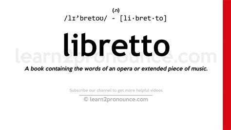 Libretto Definition
