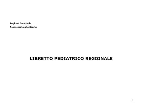 Read Online Libretto Sanitario Neonati Regione Campania 