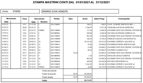 Libro Mastro In Excel