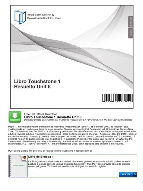 Libro Touchstone 1 Resuelto Unit 2