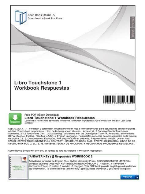 libro touchstone 1a workbook resuelto