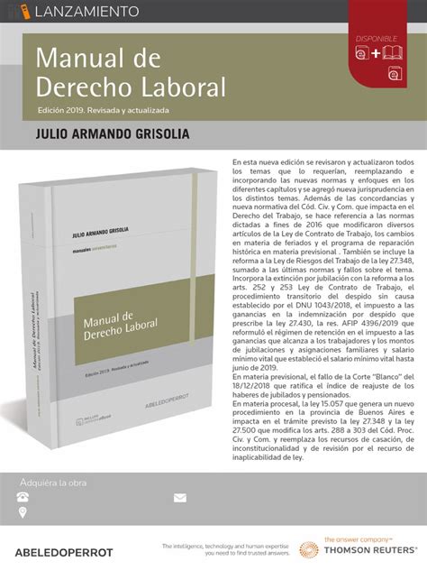 Download Libro De Grisolia Derecho Laboral Scribd 