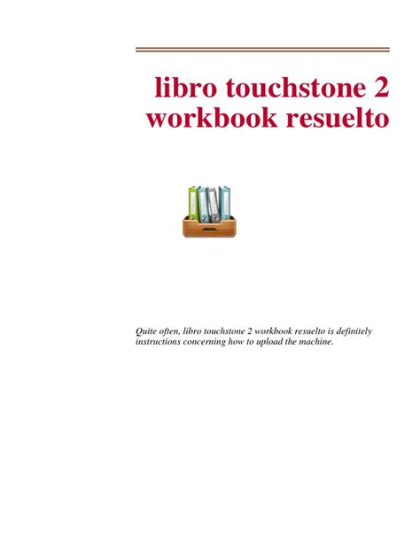 Full Download Libro Touchstone 2B Workbook Resuelto 