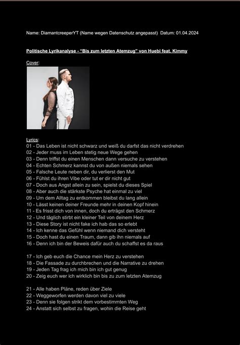 lied te lang analyse