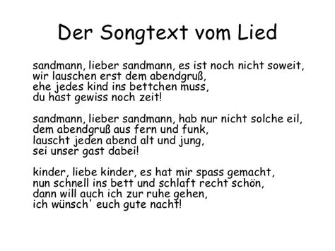 Lied Vom Sandmann