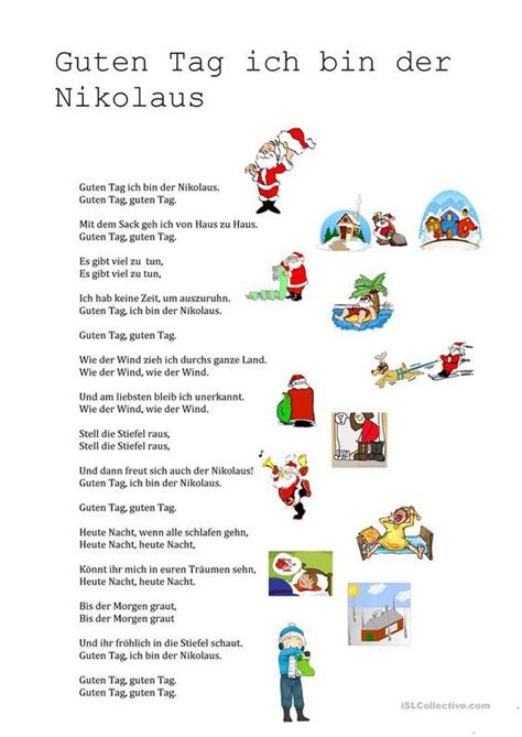 Lieder Nikolaus Text