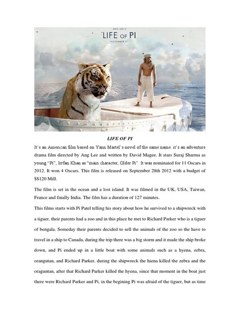 Life Of Pi Chapter 1 Summary