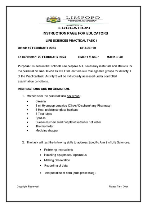 Life Sciences Practical Workshop