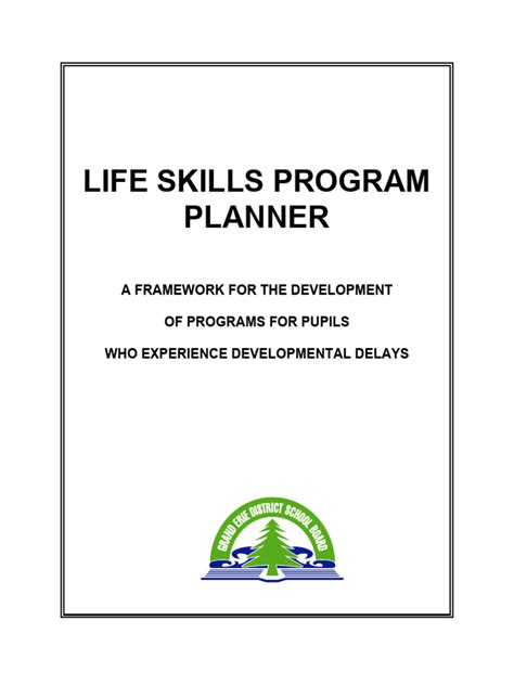 Life Skills Program Planner By The Grand Erie District