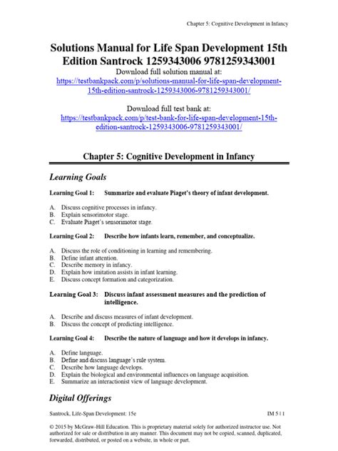 Life Span Development Santrock 15th Edition