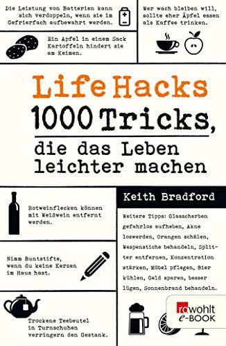 Read Online Life Hacks 1000 Tricks Die Das Leben Leichter Machen German Edition 