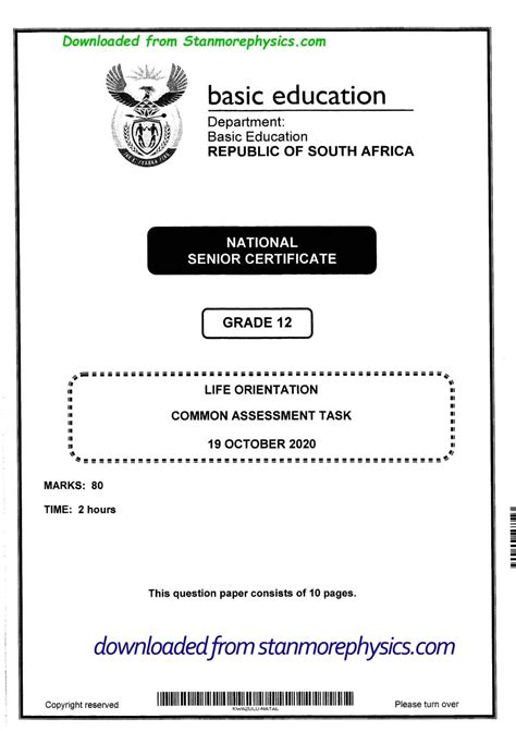 Download Life Orientation Grade 12 Exam Papers 