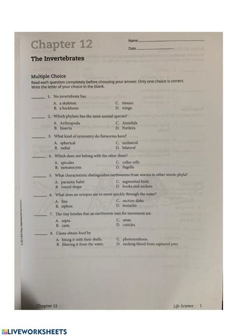 Full Download Life Science Chapter Test 