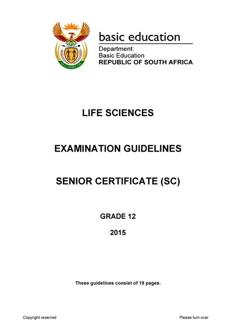 Read Online Life Science Grade 12 March Exam Papers 2014 