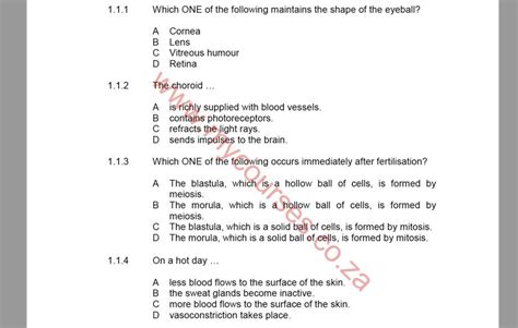 Read Online Life Science Question Paper Term Test 2014 Grade 12 