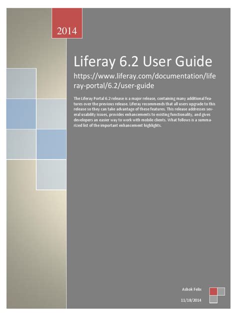 Read Online Liferay User Guide 