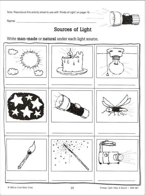 Light And Sound 1st Grade Worksheets Learny Kids Light Worksheets For 1st Grade - Light Worksheets For 1st Grade