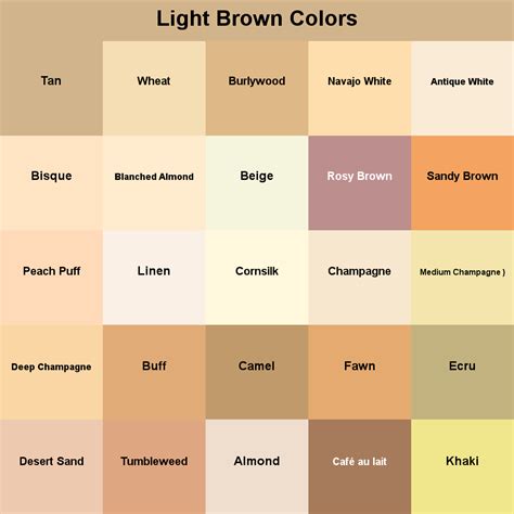 light brown colors