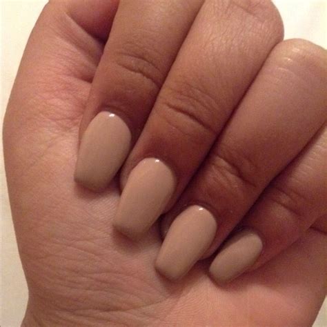 light brown nude nails