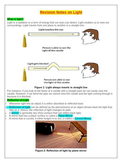 Light Class 7 Notes