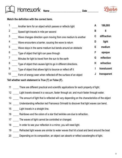 Light Free Pdf Download Learn Bright Light Worksheets For 1st Grade - Light Worksheets For 1st Grade