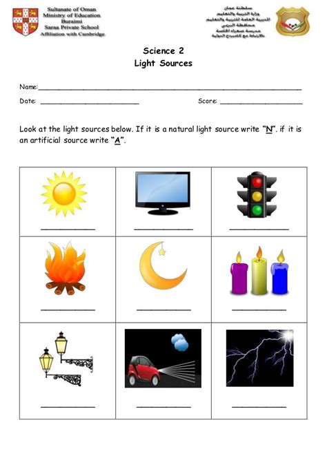 Light Sources Ks1 Worksheet Teacher Made Twinkl Light Worksheets For 1st Grade - Light Worksheets For 1st Grade