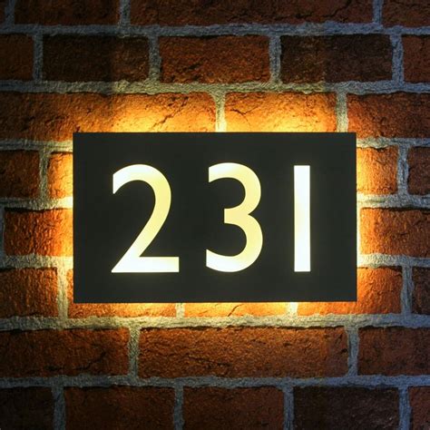 Lighted House Number Plaque