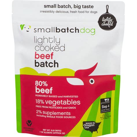 lightly cooked beef batch — Smallbatch Dog & Cat Food