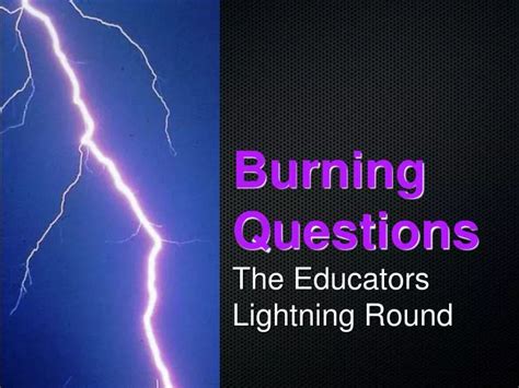 Lightning Round Questions