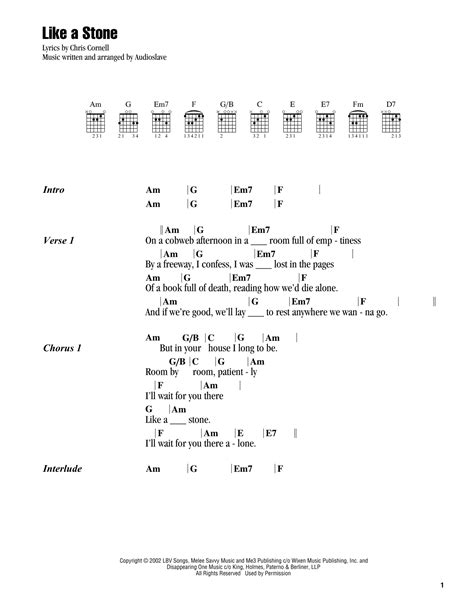 Like A Stone Chords