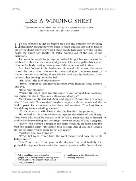 Like A Winding Sheet By Ann Petry