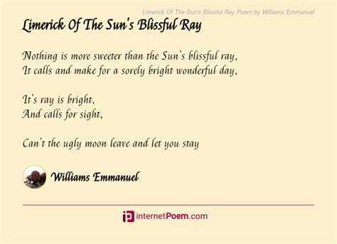 Limericks About The Sun The Ball Up High Limerick Poem About Nature - Limerick Poem About Nature