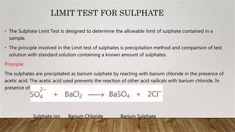 Limit Test For Sulphate