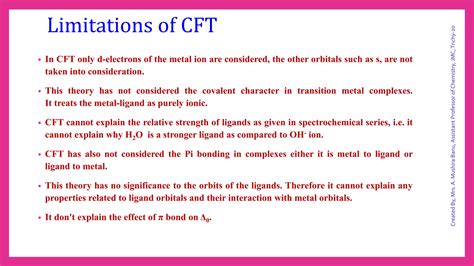 Limitation Of Cft