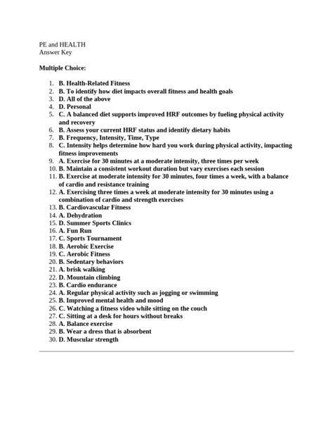 lincoln interactive health answer key