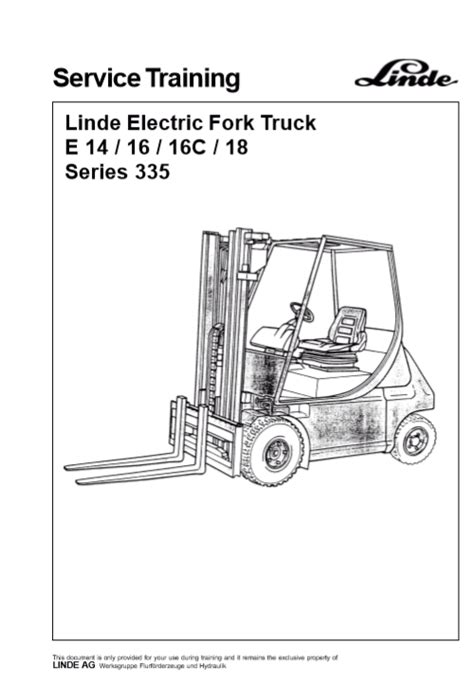 Linde E16 Manual