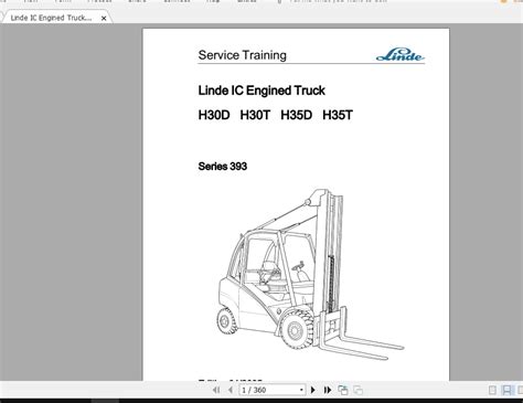 Read Linde Forklift Service Manual H30D 