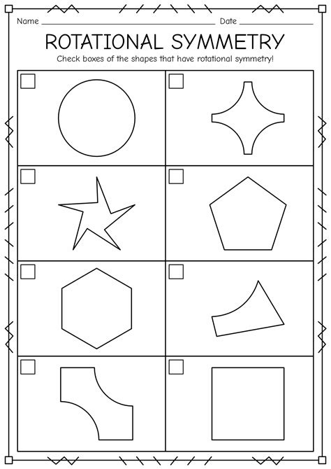 Line And Rotational Symmetry Worksheet For 4th 8th Line And Rotational Symmetry Worksheet - Line And Rotational Symmetry Worksheet