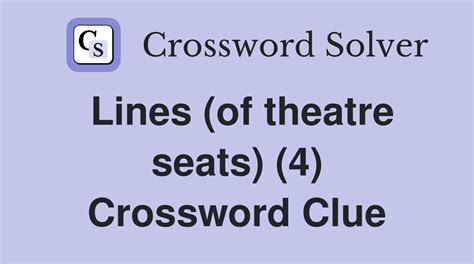 line at a theater, maybe Crossword Clue Wordplays.com