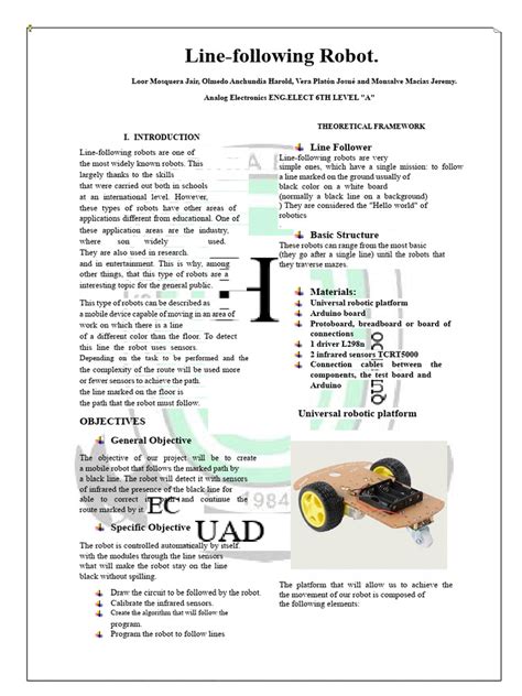 line follower robot project report details