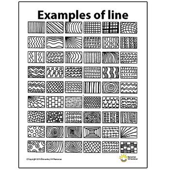 Line Pattern Handout One Page Elements Of Art Lines And Patterns Handout - Lines And Patterns Handout