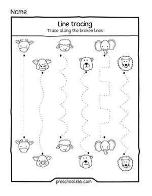 Line Tracing L1 Preschool365 Preschool Line Tracing Worksheets - Preschool Line Tracing Worksheets