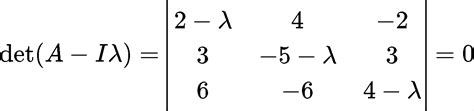 Linear Algebra Characteristic Equation