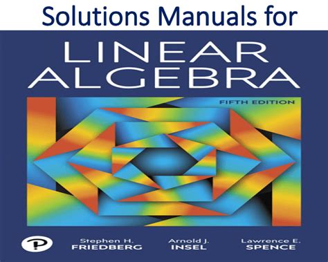linear algebra solutions manual