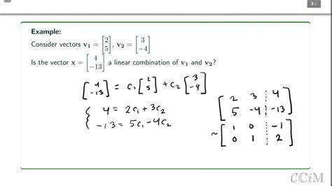 Linear Combination Of Vectors