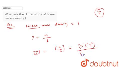 Linear Mass Density