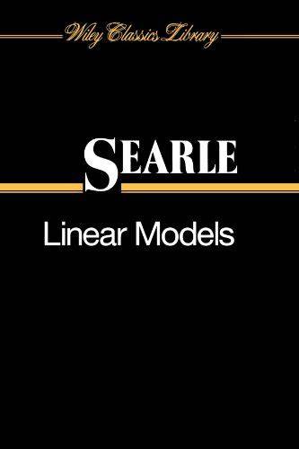 linear models wiley classics library