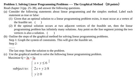 Linear Programming Practice Problems With Answers