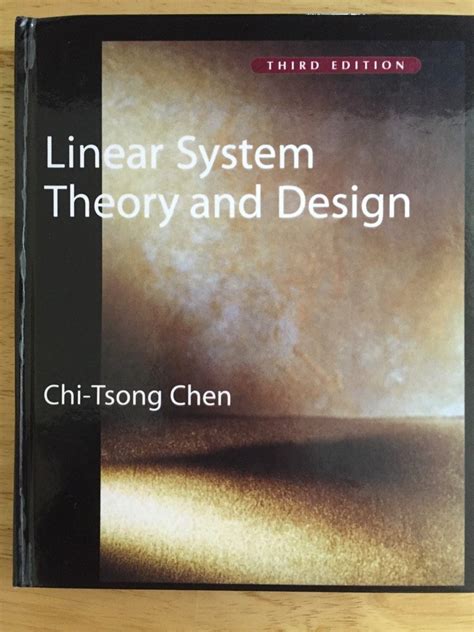 Linear System Theory Design Chen Solution Manual