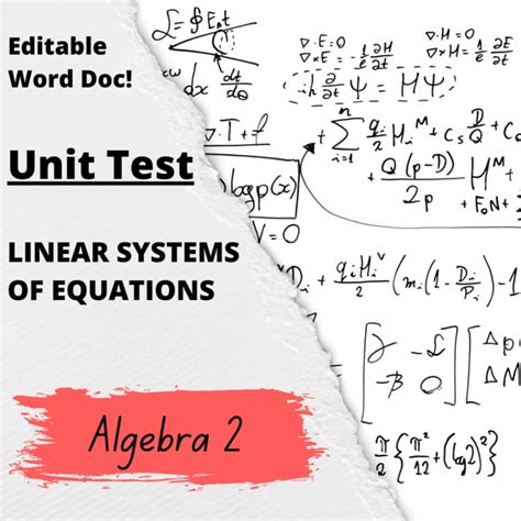 Linear Systems Unit Test Answers